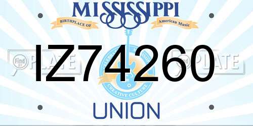 IZ74260 Mississippi License Plate