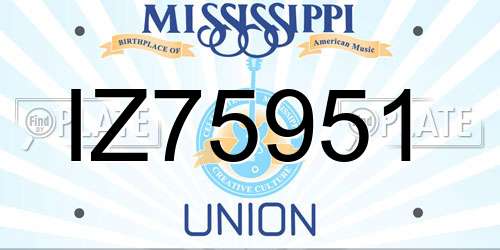 IZ75951 Mississippi License Plate