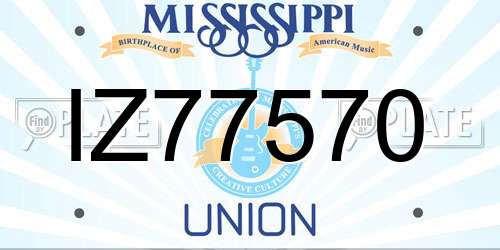 IZ77570 Mississippi License Plate