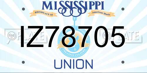 IZ78705 Mississippi License Plate