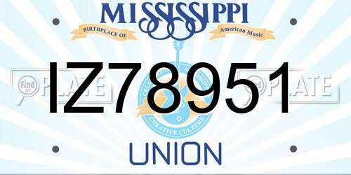 IZ78951 Mississippi License Plate