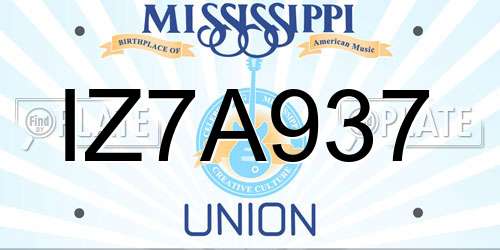 IZ7A937 Mississippi License Plate