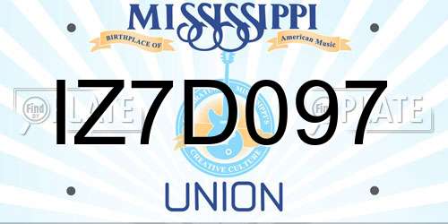 IZ7D097 Mississippi License Plate