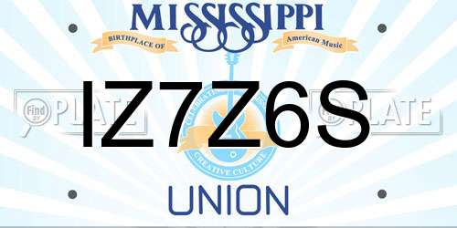 IZ7Z6S Mississippi License Plate