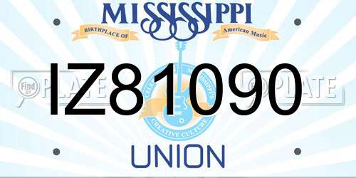IZ81090 Mississippi License Plate