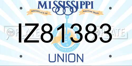 IZ81383 Mississippi License Plate
