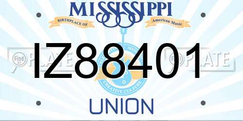 IZ88401 Mississippi License Plate
