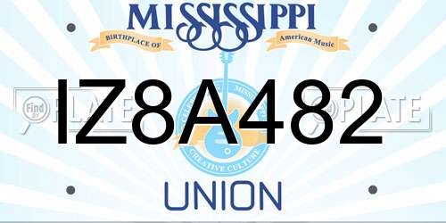 IZ8A482 Mississippi License Plate