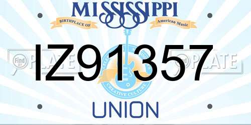 IZ91357 Mississippi License Plate