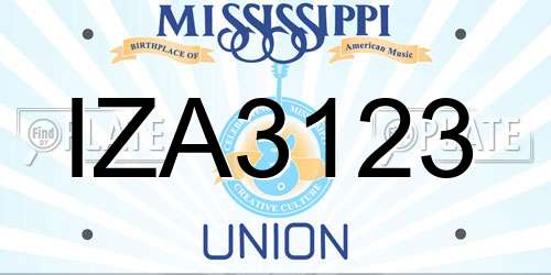 IZA3123 Mississippi License Plate