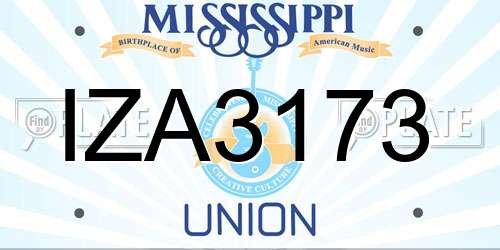 IZA3173 Mississippi License Plate