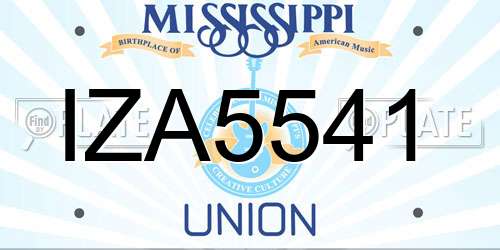 IZA5541 Mississippi License Plate