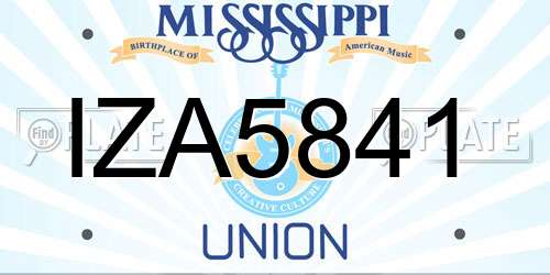 IZA5841 Mississippi License Plate