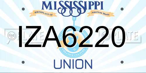 IZA6220 Mississippi License Plate