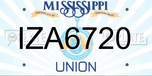 IZA6720 Mississippi License Plate