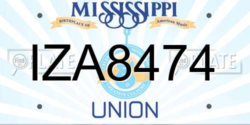IZA8474 Mississippi License Plate