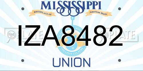 IZA8482 Mississippi License Plate