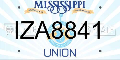 IZA8841 Mississippi License Plate