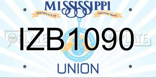 IZB1090 Mississippi License Plate