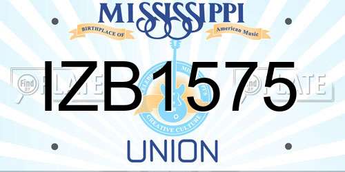 IZB1575 Mississippi License Plate