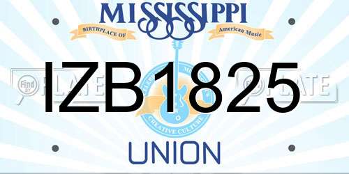 IZB1825 Mississippi License Plate