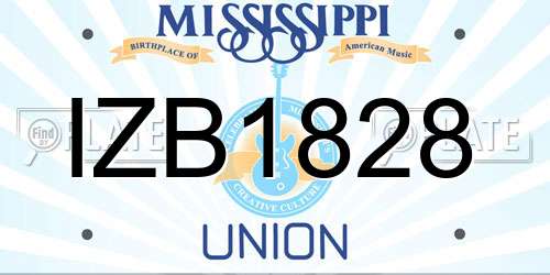 IZB1828 Mississippi License Plate