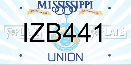 IZB441 Mississippi License Plate