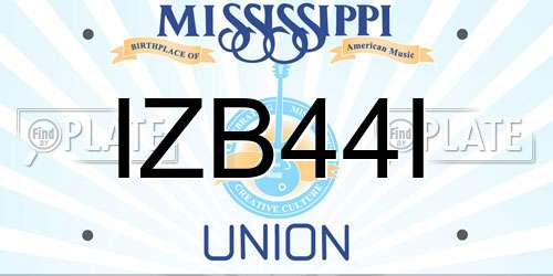 IZB44I Mississippi License Plate