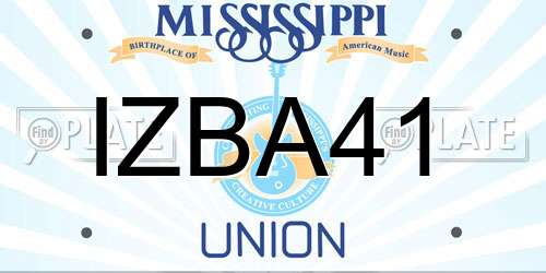 IZBA41 Mississippi License Plate
