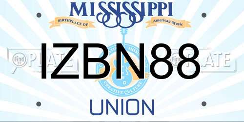 IZBN88 Mississippi License Plate