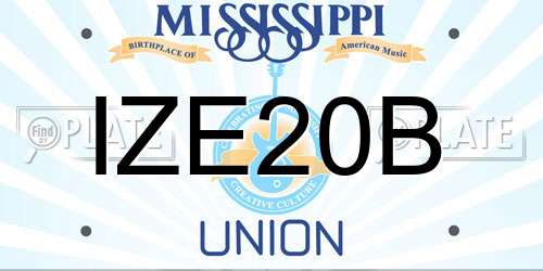 IZE20B Mississippi License Plate