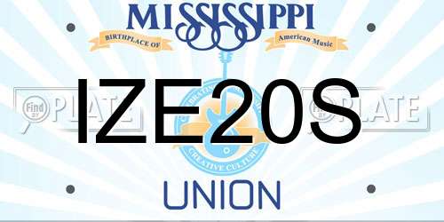 IZE20S Mississippi License Plate