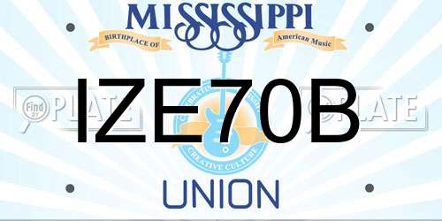IZE70B Mississippi License Plate