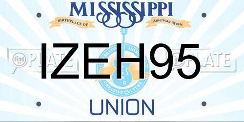 IZEH95 Mississippi License Plate