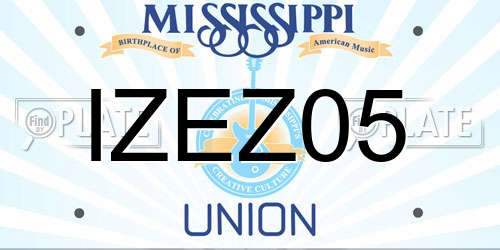 IZEZ05 Mississippi License Plate