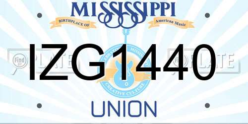 IZG1440 Mississippi License Plate