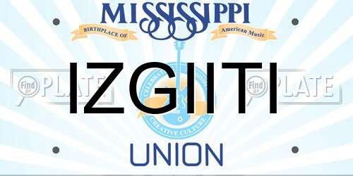 IZGIITI Mississippi License Plate
