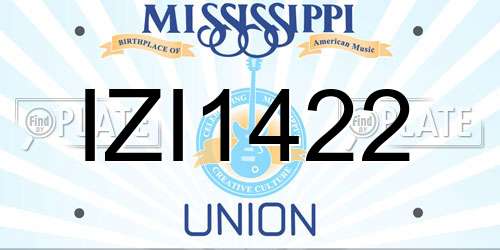 IZI1422 Mississippi License Plate