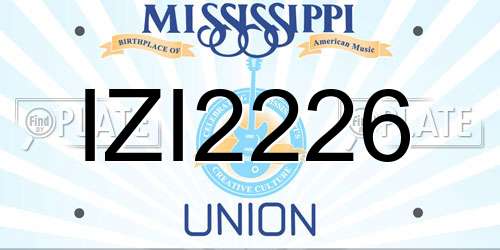 IZI2226 Mississippi License Plate