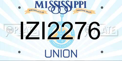 IZI2276 Mississippi License Plate