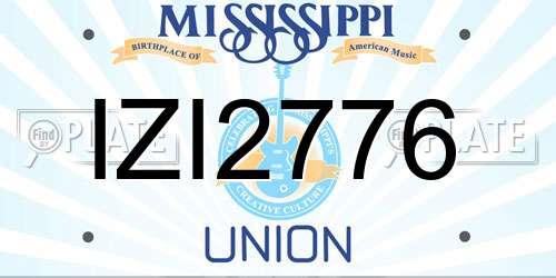 IZI2776 Mississippi License Plate