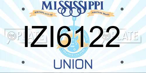 IZI6122 Mississippi License Plate