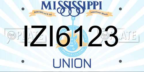IZI6123 Mississippi License Plate