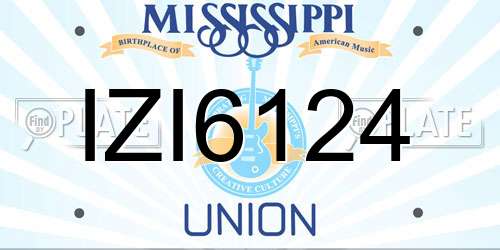 IZI6124 Mississippi License Plate