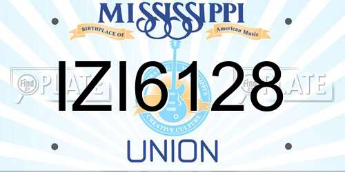 IZI6128 Mississippi License Plate