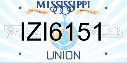 IZI6151 Mississippi License Plate