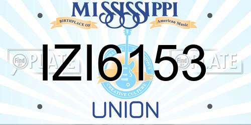 IZI6153 Mississippi License Plate