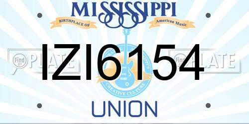 IZI6154 Mississippi License Plate