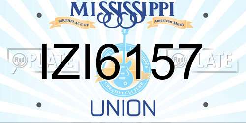 IZI6157 Mississippi License Plate