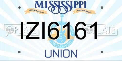 IZI6161 Mississippi License Plate